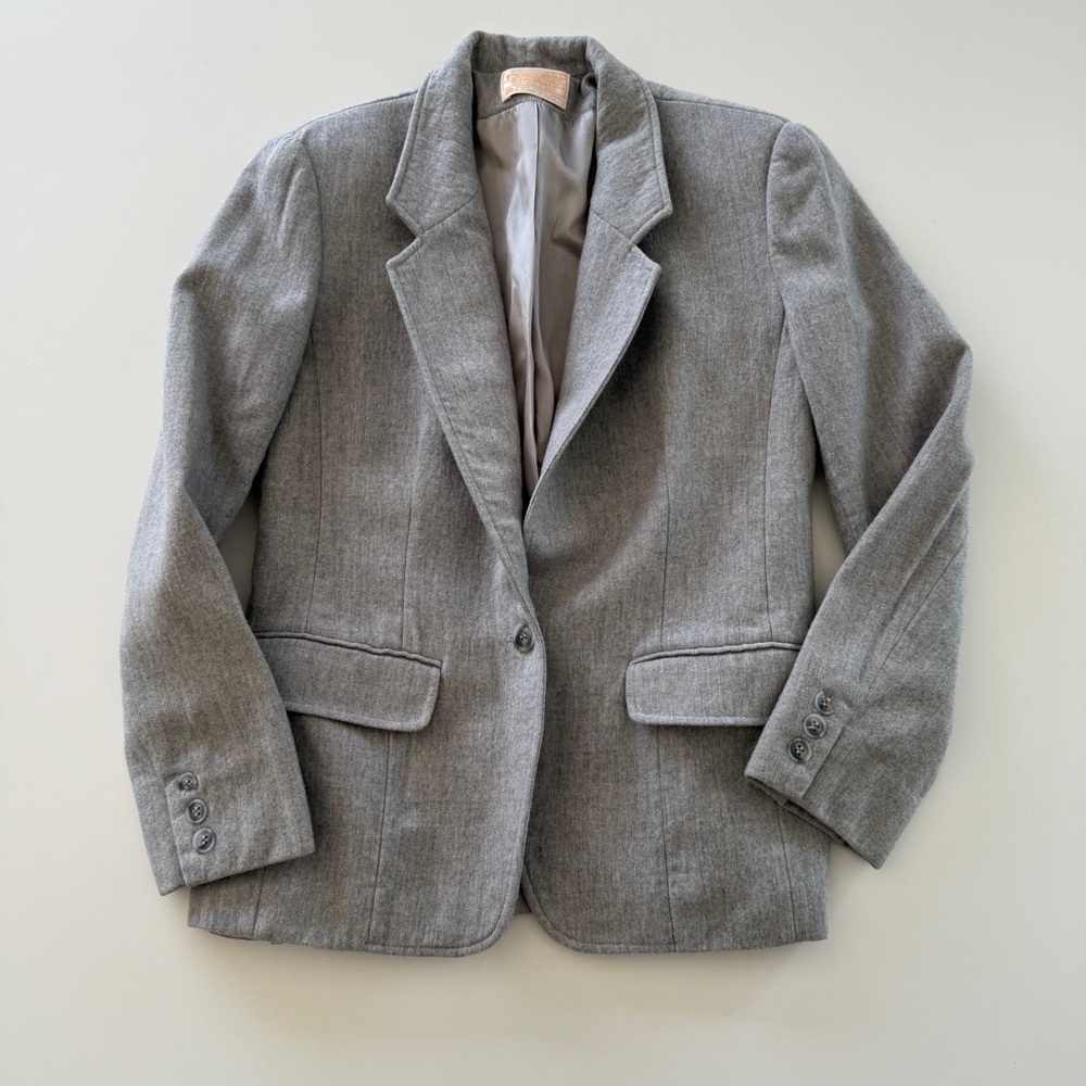 Pendleton-Gray-Wool-Blazer-Classic-Office-Busines… - image 1